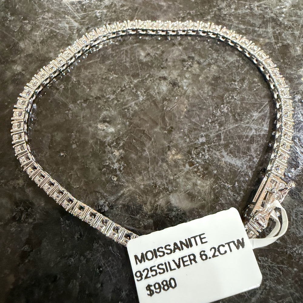 Moissanite 925 Silver Bracelet
